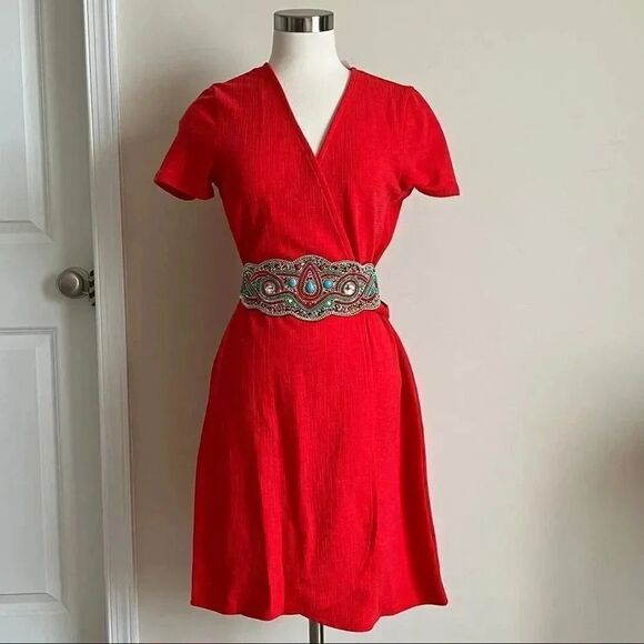 ROBIN Stunning Boho Gypsy Western Hand Beaded Belt RED-MULTI - Picture 5 of 5